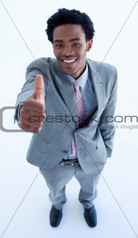 Portrait of a smiling businessman in a office