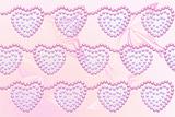 Beads hearts pink background