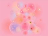 fantasy bubbles pink background