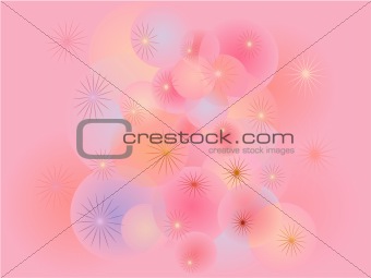 fantasy bubbles pink background