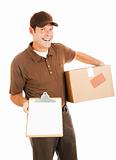 Delivery Man with Clipboard