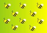Vector clip-art illustration of a bee