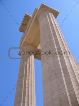 ancient columns of Greek temple