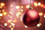 Christmas ornament with blur lighting background
