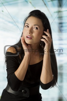 asian girl calling