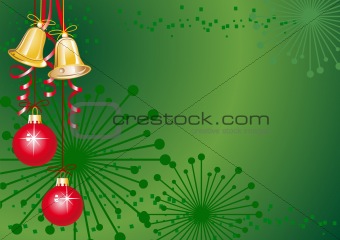 Christmas green vector background