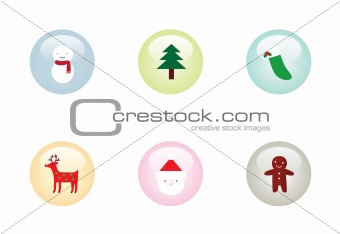 Glossy Christmas Buttons
