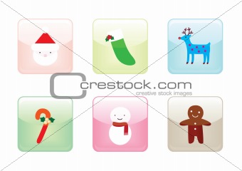 Glossy Christmas Buttons