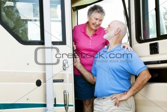 RV Senior Couple in Love