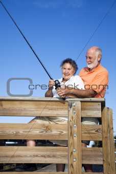 Senior Couple - Fishing Fun