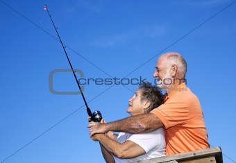 Seniors Fishing - Casting Lesson