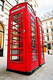 Telephone boxes in London