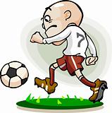 Dribble soccer player