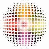 dotted sphere background