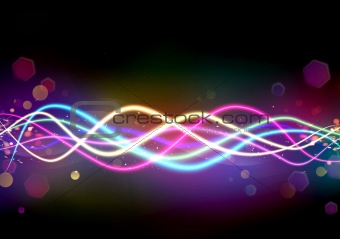 Abstract background with multi-coloured lines