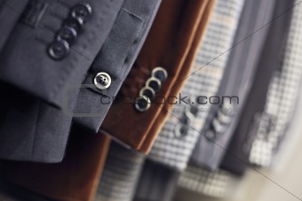 Buttons on a luxurious jackets sleeves