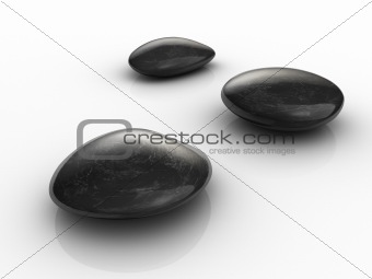 Black stones