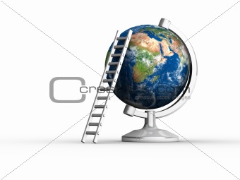Earth with ladder