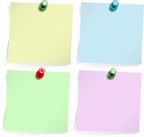Adhesive notes isolated on white