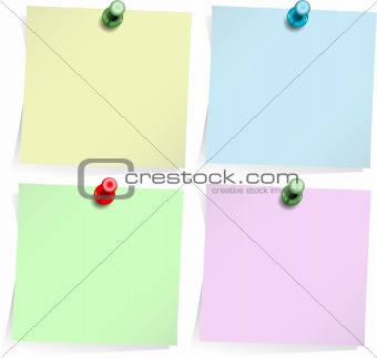 Adhesive notes isolated on white