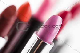 Many colored lipsticks