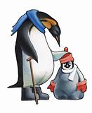 Emperor penguin c the child a penguin