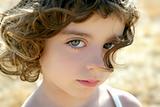 Beautiful little girl portrait outdoo