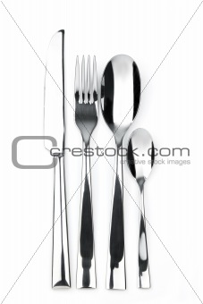 knife, fork, spoon and teaspoon