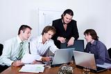 Young business men team working