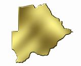 Botswana 3d Golden Map