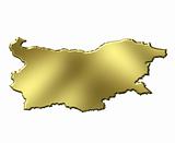 Bulgaria 3d Golden Map