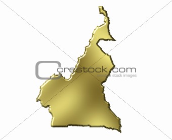 Cameroon 3d Golden Map