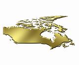 Canada 3d Golden Map