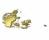 Denmark 3d Golden Map