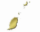 Grenada 3d Golden Map
