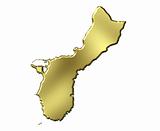 Guam 3d Golden Map