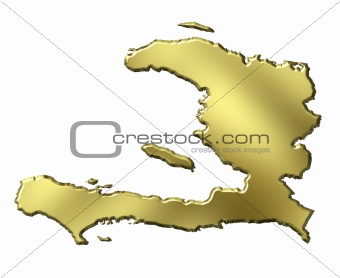 Haiti 3d Golden Map
