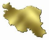 Iran 3d Golden Map