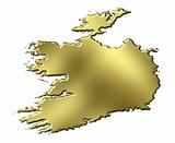 Ireland 3d Golden Map