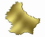 Luxembourg 3d Golden Map