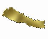 Nepal 3d Golden Map