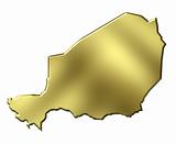 Niger 3d Golden Map