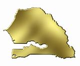 Senegal 3d Golden Map