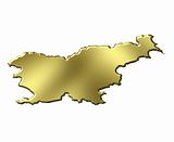 Slovenia 3d Golden Map