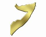 Somalia 3d Golden Map