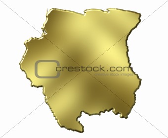 Suriname 3d Golden Map