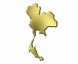 Thailand 3d Golden Map