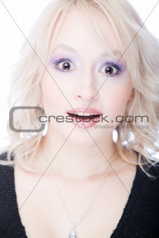 surprised young woman