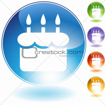 Birthday Cake Crystal Icon