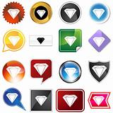 Diamond Jewel Variety Icon Set